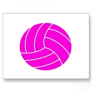 Pink volleyball