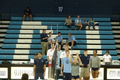 Gym floor bleachers